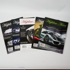 Set Of 5 Highline Autos Magazines Featuring Luxury & Sports Cars